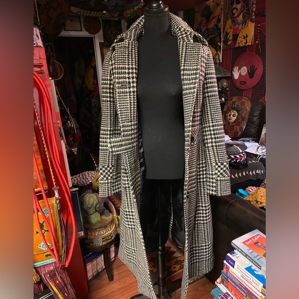 SEARLE Houndstooth Long Coat, size S - Picture 4 of 6